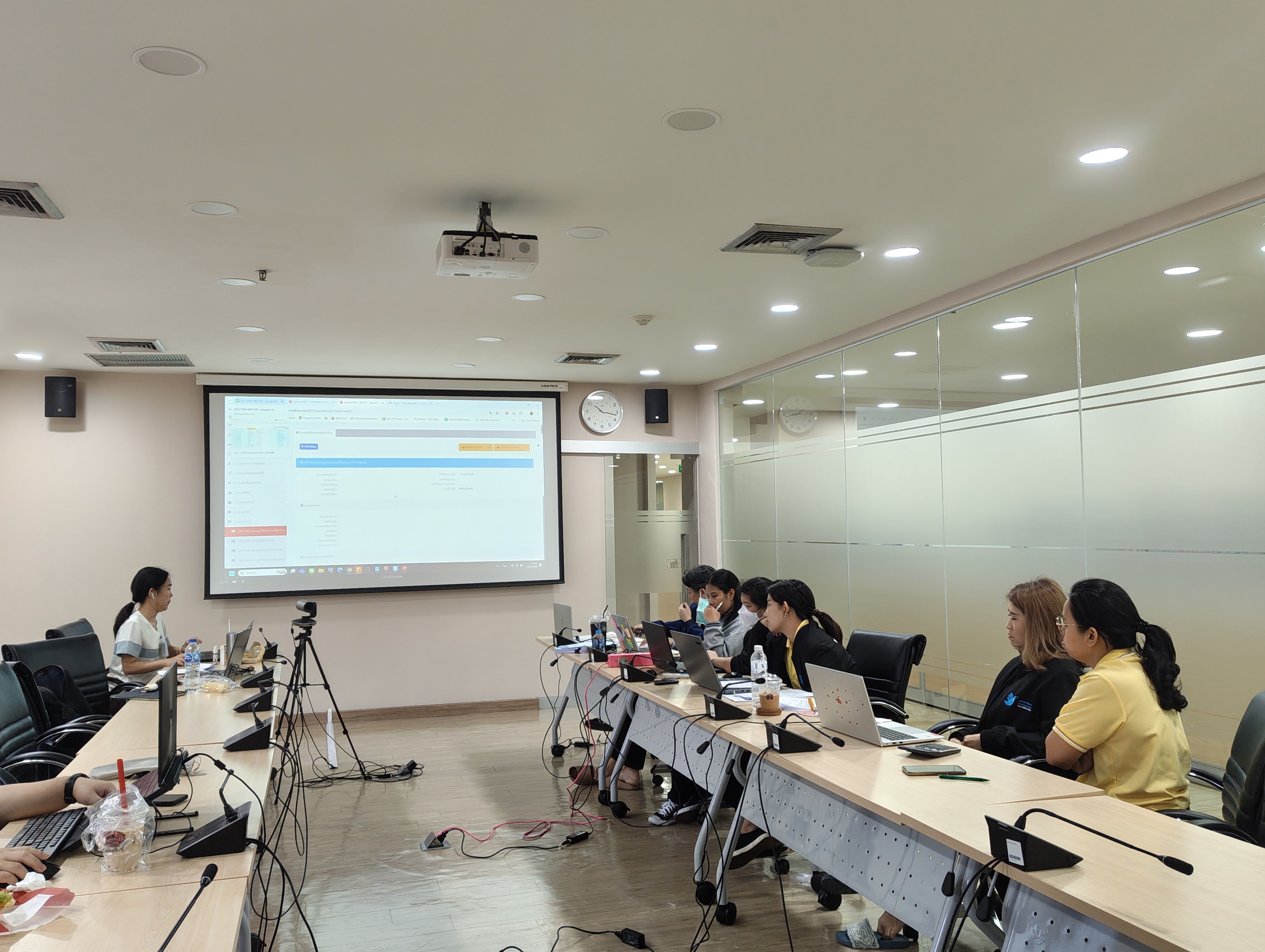 อบรมระบบ Saeree ERP ให้เจ้าหน้าที่กองทุนสื่อปลอดภัยฯ