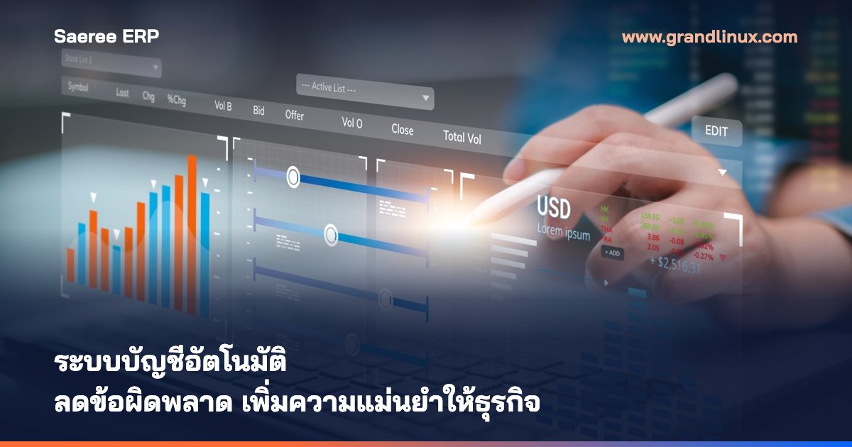 ระบบบัญชีอัตโนมัติ ลดข้อผิดพลาด เพิ่มความแม่นยำให้ธุรกิจ