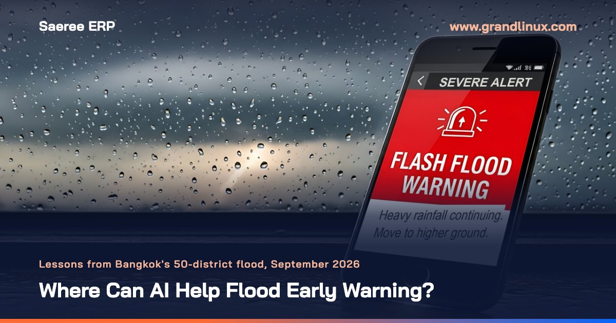 Where Can AI Help Flood Early Warning? Lessons from Bangkok's 50-District Flood, September 2026