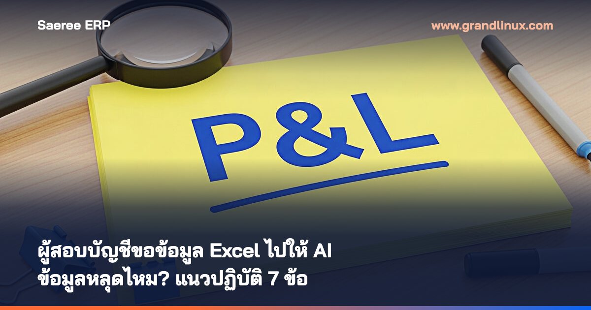 ผู้สอบบัญชีขอข้อมูล Excel ไปให้ AI ประมวลผล ข้อมูลหลุดไหม? แนวปฏิบัติ 7 ข้อ ปี 2569
