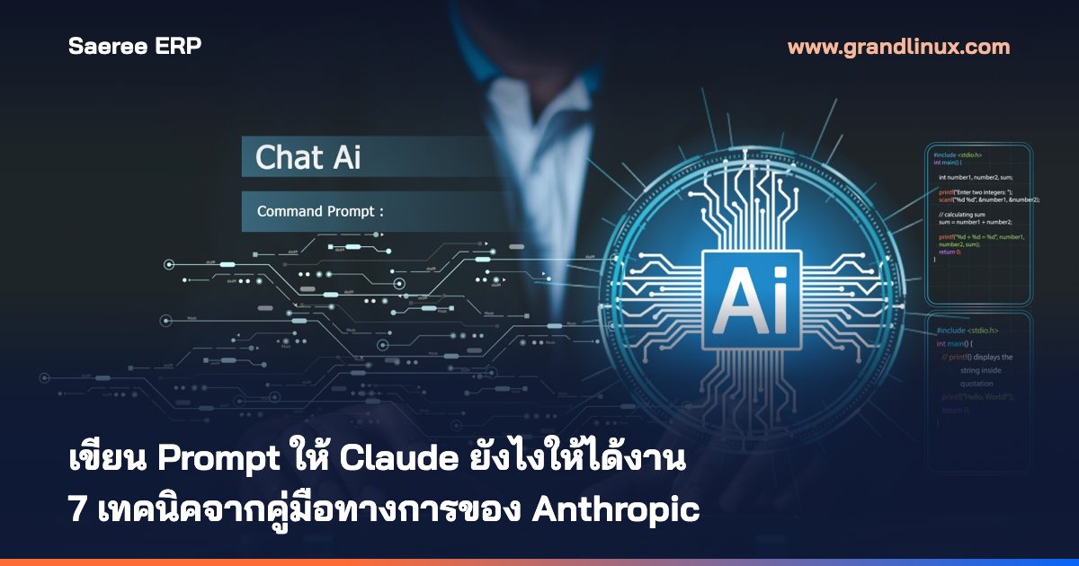 เขียน Prompt ให้ Claude ยังไงให้ได้งาน — 7 เทคนิคจากคู่มือทางการของ Anthropic