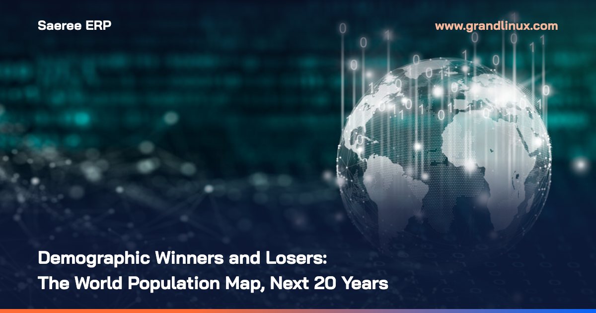 The world population map for the next 20 years