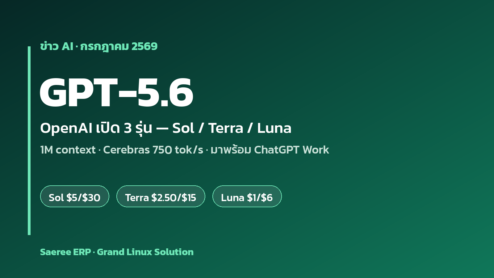 GPT-5.6 Launches — OpenAI Ships Three Models (Sol,