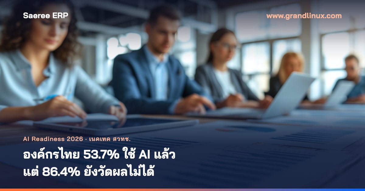AI Readiness 2026 ของเนคเทค: องค์กรไทย 53.7% ใช้ AI แล้ว แต่ 86.4% วัดผลไม่ได้